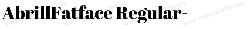 AbrillFatface Regular字体转换